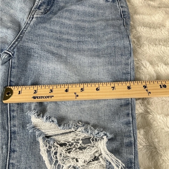 Blakeley Size 3 Women’s  Wide Leg  Crop Stretch Jeans Destroyed - Picture 10 of 11